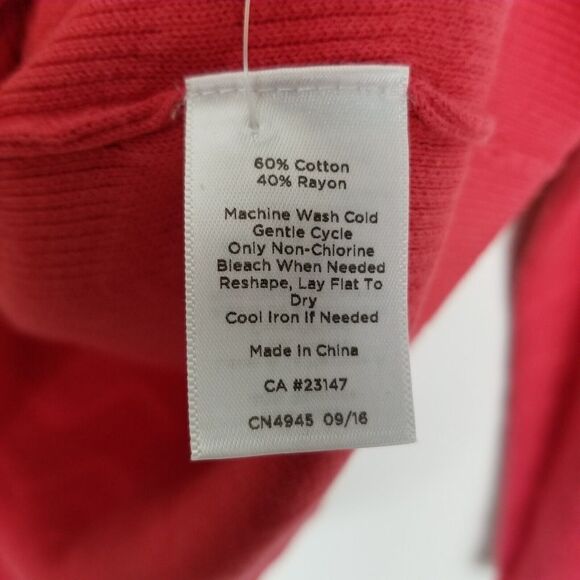 Talbots Women Cotton Blend Cardigan Sweater Size M Pink  Button Up - Picture 6 of 6